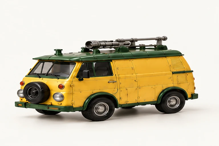 Yellow collector van